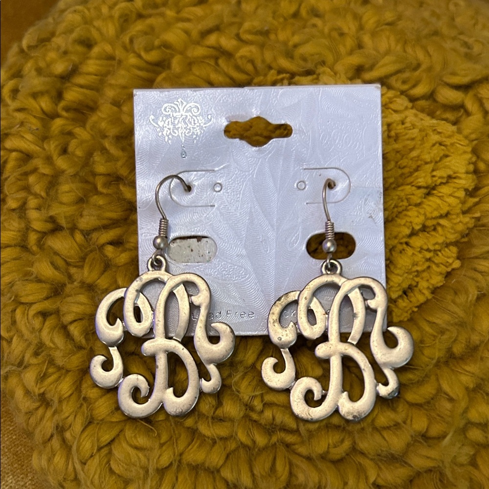 A Classy Chic Boutique Gold Monogram Earrings